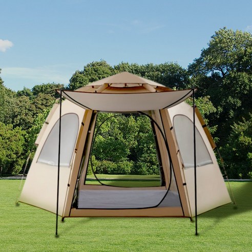 텐트 블랙코팅 자외선 차단 육각형 텐트 실버코팅 캠핑용 선쉐이드 텐트